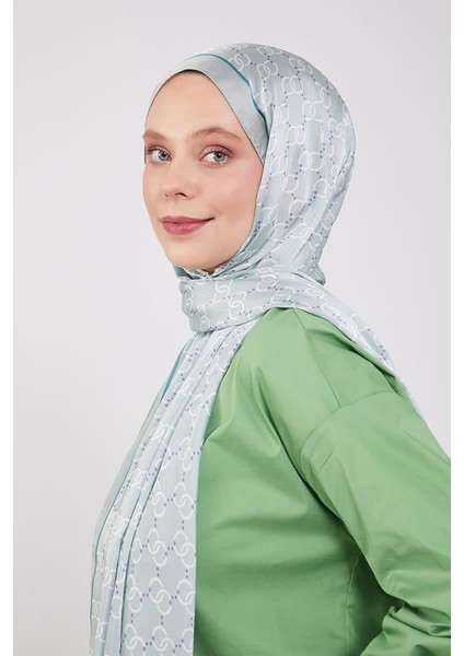 Su Yeşili Halka Desen Brand Şal modelleri