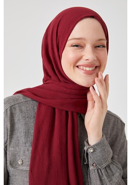 Bordo Frozen Şal modelleri