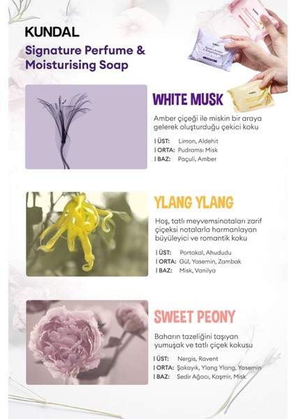 Yoğun Nemlendirici Sabun Kundal Signature Perfume & Moisturizing Soap (Ylang Ylang) 100 gr fırsatları