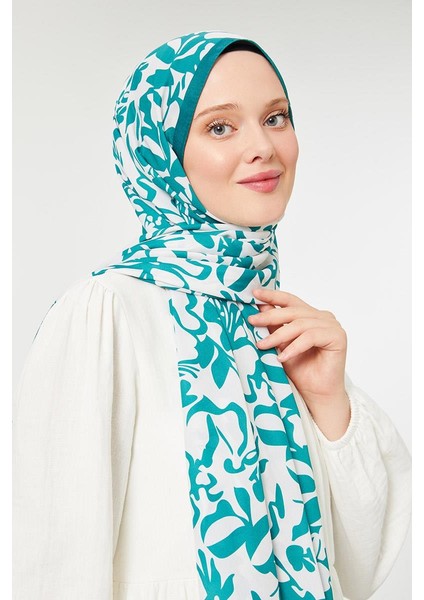 Zümrüt Yonca Desen Mono Şal modelleri