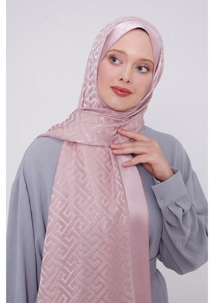Pembe Labirent Desen Deluxe Devore Şal modelleri