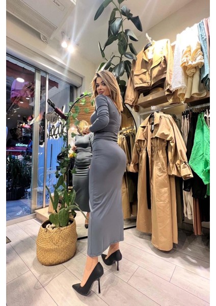 Skıms Elbise Füme