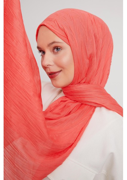 Somon Pliseli Pamuklu Şal modelleri