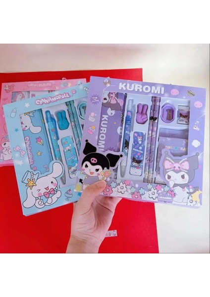 Sanrio Kuromi My Melody Cinnamoroll Kırtasiye Seti 14 Parça Kuromi Kırtasiye Seti modelleri