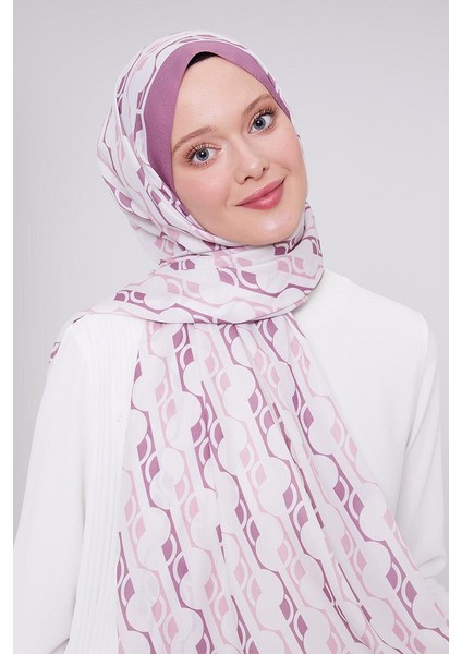 Gül Geometrik Desen Mono Şal fiyatları