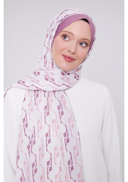 Gül Geometrik Desen Mono Şal fırsatları