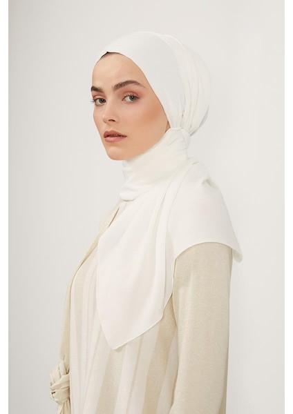 Kırık Beyaz Krinkıl Şal