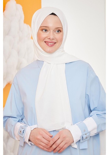 Kar Beyaz Pamuk Cazz Şal