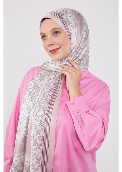 Yavruağzı Şeritli Halka Desen Brand Şal fırsatları