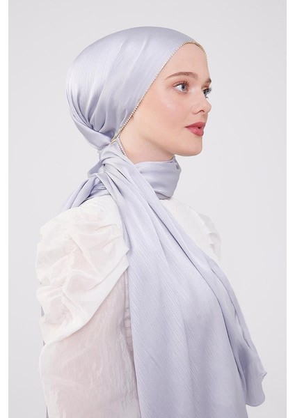 Gümüş Yanları Taş Şeritli Brilant Şal fırsatları