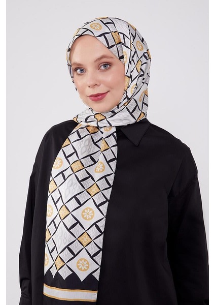 Siyah-Gold Damla Desen Brand Şal