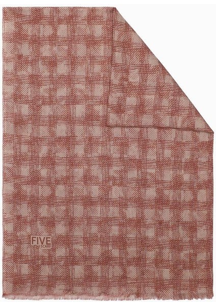 Camel Relax Ekose Desen Şal