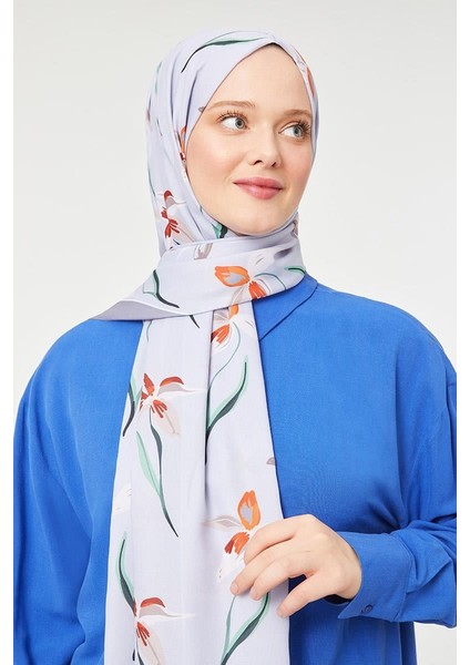Füme Çiçek Baskılı Mono Krep Şal fiyatları