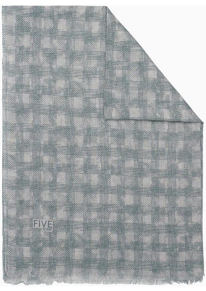 Açık Yeşil Relax Ekose Desen Şal