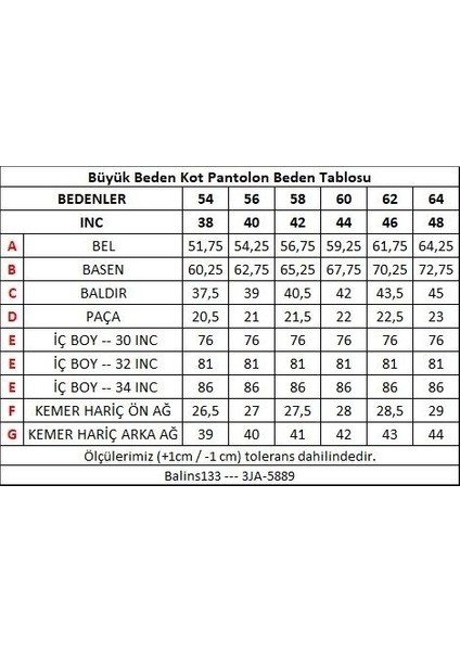 Erkek Büyük Beden Fleto Cep Kot Pantolon 3JA/6650