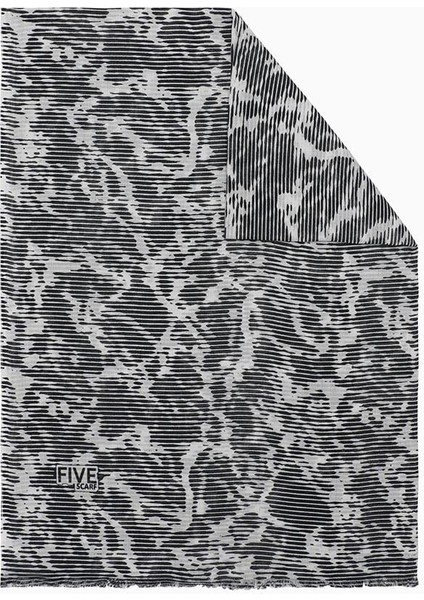 Gri Relax Mermer Desen Şal