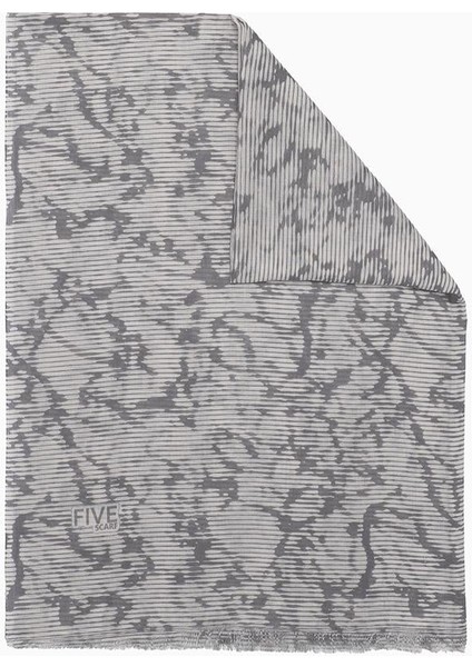 Açık Gri Relax Mermer Desen Şal