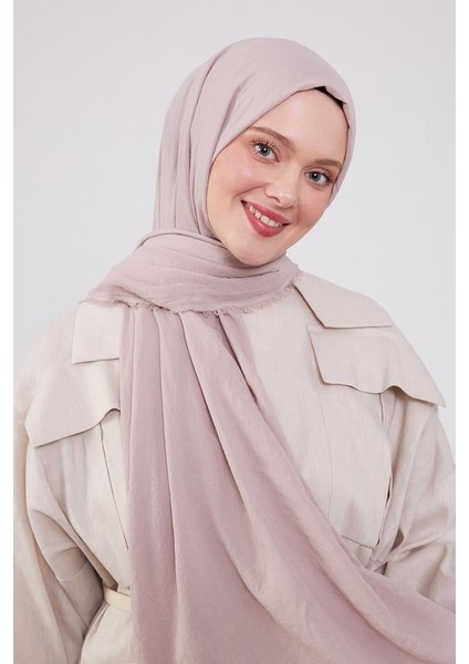 Açık Pembe Maxi Cotton Şal