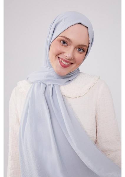 Açık Mavi Maxi Cotton Şal