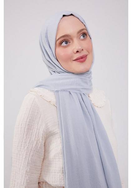 Açık Mavi Maxi Cotton Şal modelleri