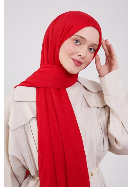 Kırmızı Olay Pamuk Şal modelleri