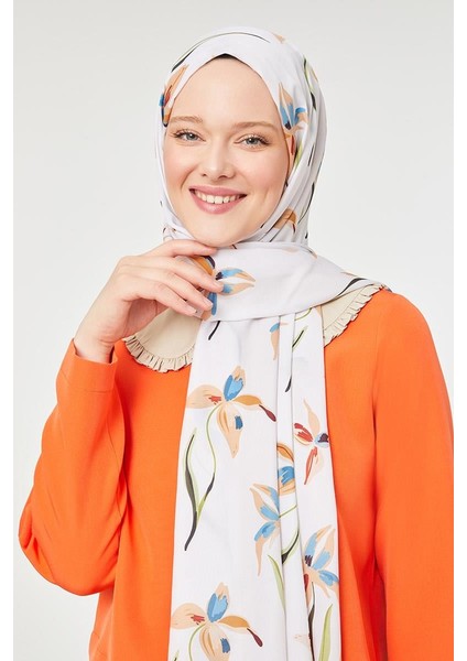 Gold Çiçek Baskılı Mono Krep Şal fiyatları