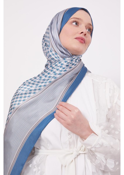 Mavi Kazayağı Desen Brand Şal fiyatları