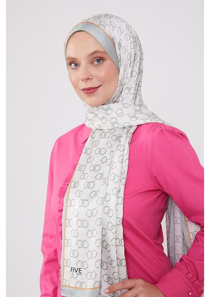 Mint Yeşili Halka Desen Brand Şal