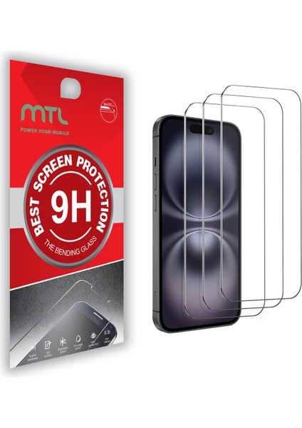 Iphone 16 Pro Uyumlu Kırılmaz Ekran Koruyucu Cam 3'lü Set
