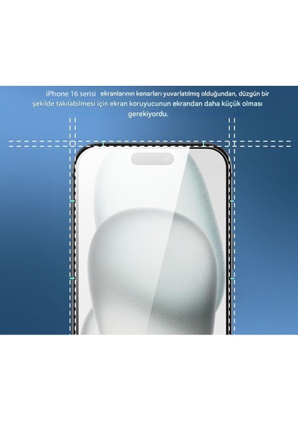 Iphone 16 Pro Uyumlu Kırılmaz Ekran Koruyucu Cam 3'lü Set