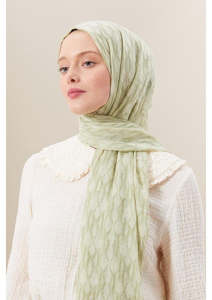 Fıstık Yeşili Bulut Comfort Line Şal