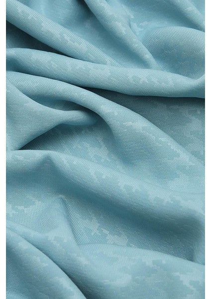 Mint Yeşili Kazayağı Desen Mood Medine İpeği Şal