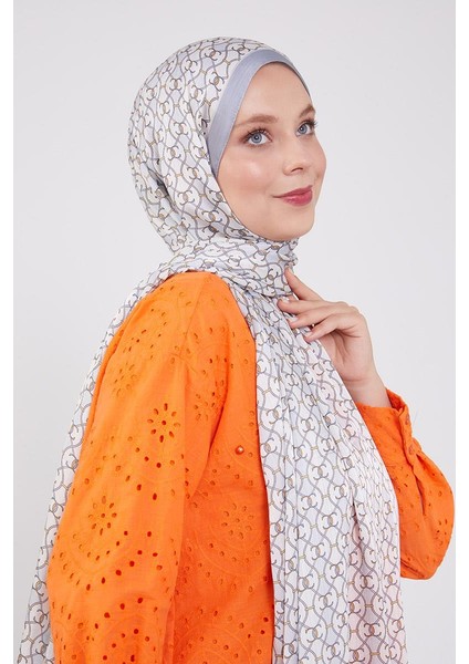 Gümüş Zincir Desen Brand Şal modelleri