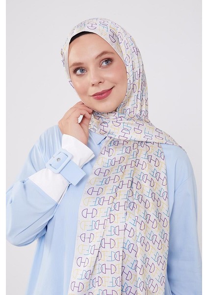 Ekru Harf Desen Brand Şal fırsatları