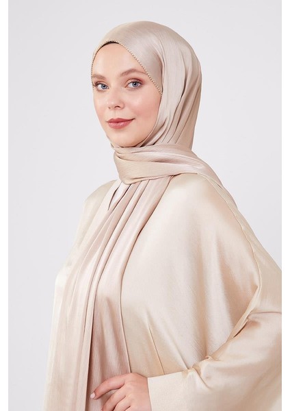 Gold Yanları Taş Şeritli Brilant Şal