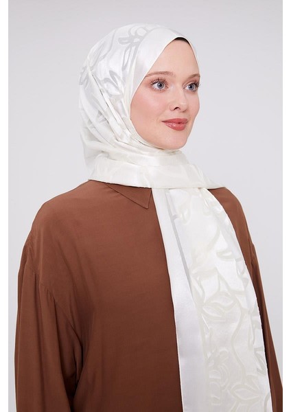 Ekru Yonca Desen Deluxe Devore Şal fırsatları