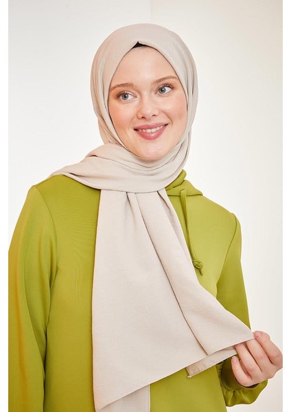 Açık Ekru Pamuk Cazz Şal