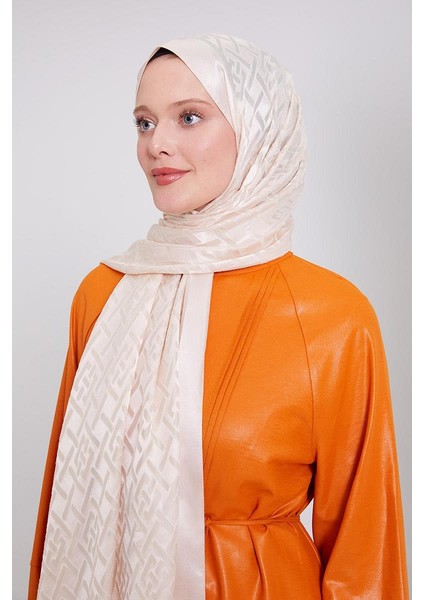 Krem Geometrik Desen Deluxe Devore Şal fırsatları