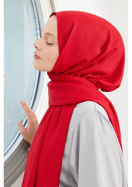 Kırmızı Simli Otto Abiye Şal fiyatları