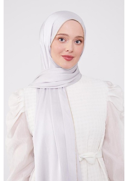 A.Gümüş Yanları Taş Şeritli Brilant Şal