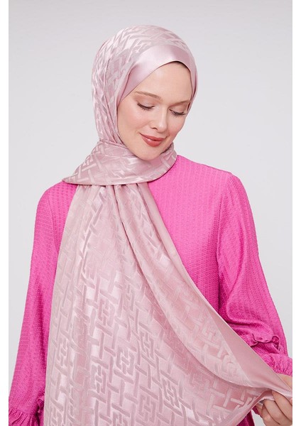 Pembe Geometrik Desen Deluxe Devore Şal modelleri