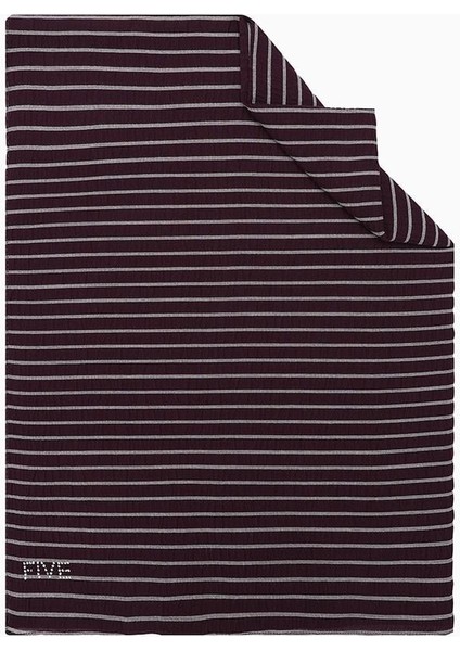 Koyu Mor Çizgili Harmoni Şal