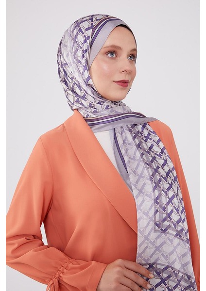 Gümüş Şeritli Halka Desen Brand Şal fırsatları