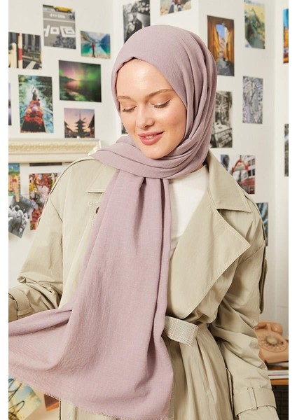 Lila Maxi Cotton Şal