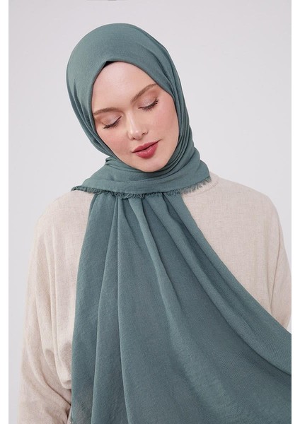 Küf Yeşili Maxi Cotton Şal modelleri