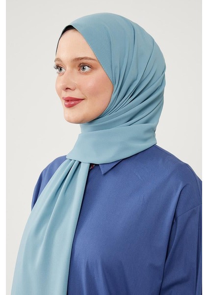 Buz Mavisi Medine İpeği Şal modelleri