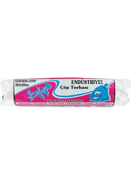 Eko Endüstriyel Çöp Poşeti Siyah Battal 300 gr 72x95 cm