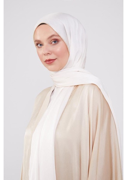 Bej Yanları Taş Şeritli Brilant Şal fiyatları