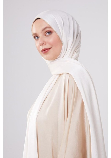 Bej Yanları Taş Şeritli Brilant Şal fırsatları