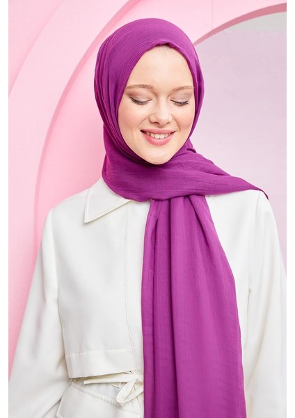 Koyu Eflatun Olay Pamuk Şal